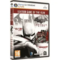 jeu pc batman - arkham city - game of the year pc