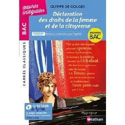livre olympe de gouges, déclaration des droits de la femme et de la citoyenne