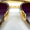 lunettes de soleil john dalia marvin avec des verres gris dégradés et monture plaquée en or