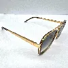 lunettes de soleil john dalia marvin avec des verres gris dégradés et monture plaquée en or