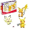 mega construx pokémon build and show pikachu evolution trio