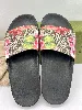 mules gucci en toile et cuir à imprimé fleuri et semelle plate t38