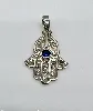 pendentif argent main de fatma centré d'une pierre bleue  argent 925 millième (22 ct) 1,50g