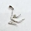 pendentif argent massif gymnastique argent 925 millième (22 ct) 2 g