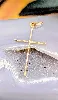 pendentif croix traîts limés or 750 millième (18 ct) 1,05g