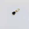 petit pendentif orné d'un saphir forme poire or 750 millième (18 ct) 0,10g