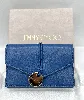 porte cartes jimmy choo bria en cuir bleu jean