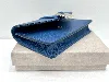 porte cartes jimmy choo bria en cuir bleu jean