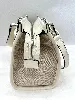 sac cabas lancel  l en toile de jute et cuir de vachette blanc