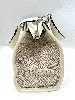 sac cabas lancel  l en toile de jute et cuir de vachette blanc