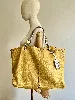 sac tote jimmy choo en cuir couleur moutarde