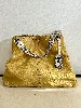 sac tote jimmy choo en cuir couleur moutarde