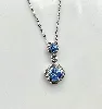 swarovski collier angelic, bleu, métal rhodié