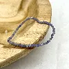 550126 bracelet billes élastiqué en pierre tanzanite d2mm