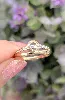 bague rubans entrelacés en 2 ors centrée d'un petit diamant or 750 millième (18 ct) 1,23g