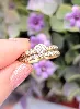 bague sertie de double lignes de petits diamant or 750 millième (18 ct) 2,58g