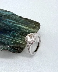 bague swarovski en métal rhodié et cristaux swarovski