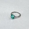 bague swarovski ornée d'une pierre bleu turquoise