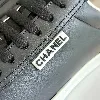 baskets chanel uniform en cuir noir