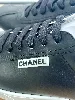baskets chanel uniform en cuir noir
