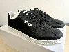 baskets / chaussures tennis chanel en cuir noir avec logo modèle uniform t42