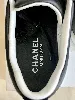 baskets / chaussures tennis chanel en cuir noir avec logo modèle uniform t42