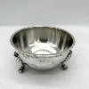 bol avec pieds en argent massif poids 155g