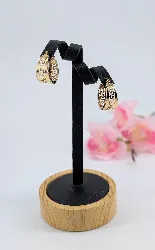 boucles d'oreilles créoles larges motifs ajourés en or or 750 millième (18 ct) 3,50g