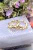 boucles d'oreilles petites créoles avec motifs  or 750 millième (18 ct) 1,91g