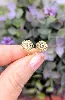 boules d'oreilles boules motifs vidés or 750 millième (18 ct) 0,88g
