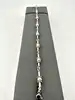 bracelet en argent souple avec tubes et perles l19,5cm argent 925 millième (22 ct) 7,8g