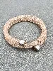 bracelet swarovski crystaldust jonc double rose doré