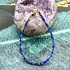 brpi bracelet billes en pierre lapis lazuli facettée d2mm et métal doré l16-22 cm
