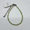 brpi bracelet billes en pierre péridot d2mm et métal argenté l16-22 cm