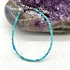 brpi bracelet billes en pierre turquoise d2mm et métal argenté l16-22 cm