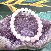 brpi bracelet élastiqué en pierre quartz rose d8mm