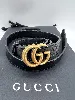 ceinture fine gucci gg marmont en cuir noir
