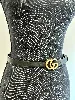 ceinture fine gucci gg marmont en cuir noir