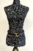 ceinture large gucci gg marmont en cuir noir avec boucle brillante