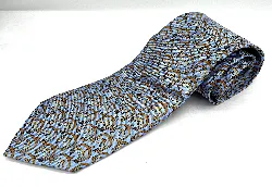 cravate gucci 100% soie à motif graphique bleu et or