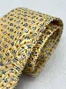 cravate salvatore ferragamo 100% soie fond jaune à motifs éléphants