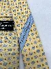 cravate salvatore ferragamo 100% soie fond jaune à motifs éléphants