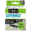 dymo d1 - étiquettes - blanc sur noir - rouleau (1,2 cm x 7 m) 1 rouleau(x) - pour labelmanager; labelpoint