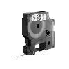 dymo d1 - ruban d'étiquettes auto - adhésives en polyester - noir sur blanc - rouleau (0,6 cm x 7 m) 1 rouleau(x) - pour labelmana