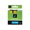 dymo d1 - ruban d'étiquettes auto - adhésives en polyester - noir sur jaune - rouleau (0,9 cm x 7 m) 1 rouleau(x) - pour labelmana
