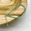 fbr23am bracelet billes en pierre amazonite d2mm et fermoir en argent l17-20 cm argent 925 millième (22 ct) 2g