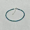 fbr24ap bracelet billes en pierre apatite d2mm et fermoir en argent l17-20 cm argent 925 millième (22 ct) 1g