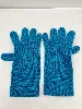 gants bompard en cachemire bleu cyan