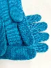 gants bompard en cachemire bleu cyan