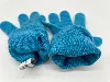 gants bompard en cachemire bleu cyan